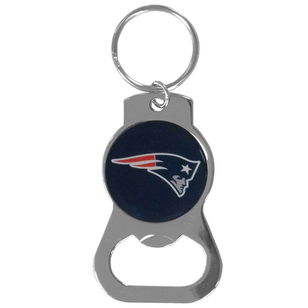 New England Patriots Logo Bottle Opener Keychain - Dynasty Sports & Framing 