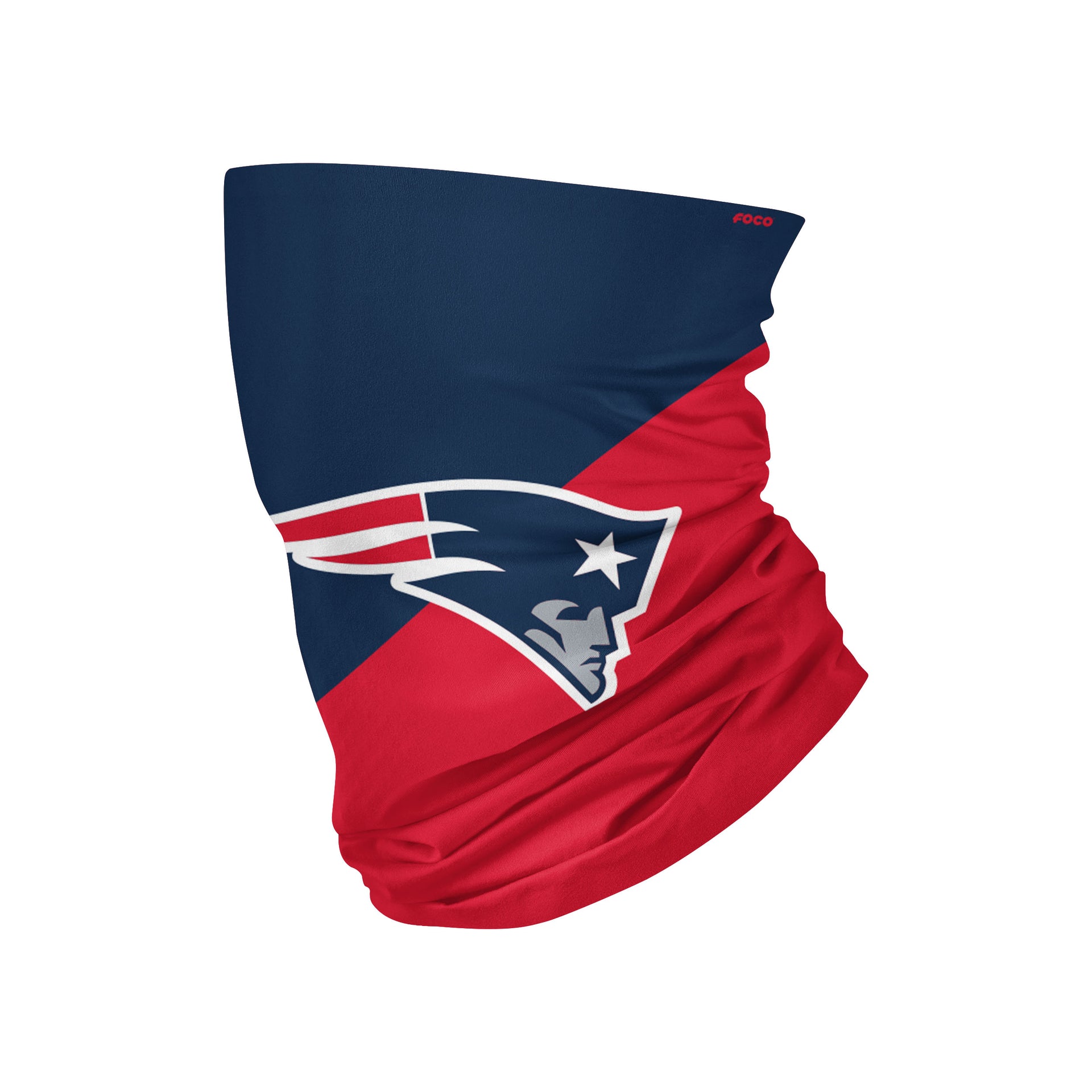 New England Patriots Colorblock Big Logo Gaiter Scarf - Dynasty Sports & Framing 