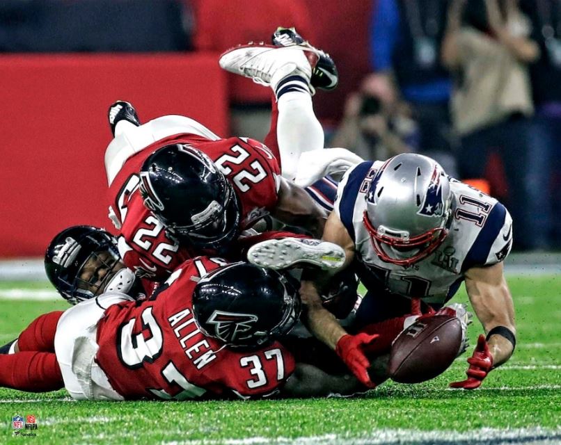 Julian Edelman Super Bowl LI Catch New England Patriots 8" x 10" Football Photo - Dynasty Sports & Framing 