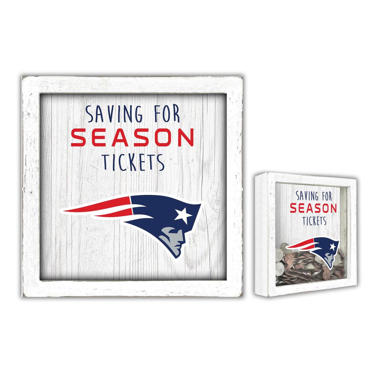 New England Patriots Saving For Season Tickets Money Box - Dynasty Sports & Framing 