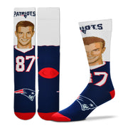 Rob Gronkowski New England Patriots Men's Player Selfie Socks - Dynasty Sports & Framing 