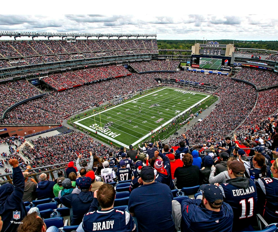 New England Patriots Gillette Stadium In the Crowd 8" x 10" Football Photo - Dynasty Sports & Framing