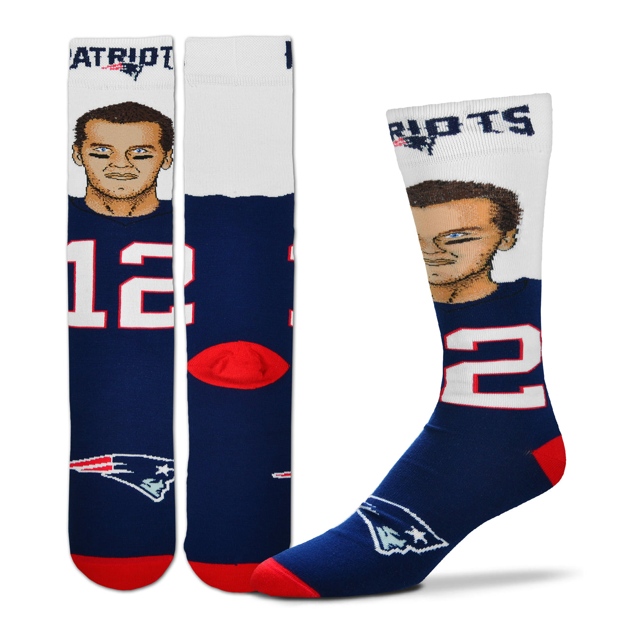 Tom Brady New England Patriots Men's Player Selfie Socks - Dynasty Sports & Framing 