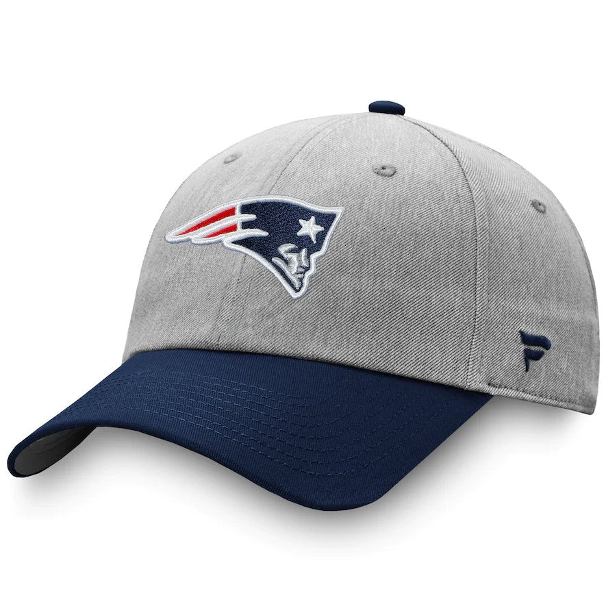 New England Patriots Two-Tone Snapback Hat - Heathered Gray/Navy - Dynasty Sports & Framing 