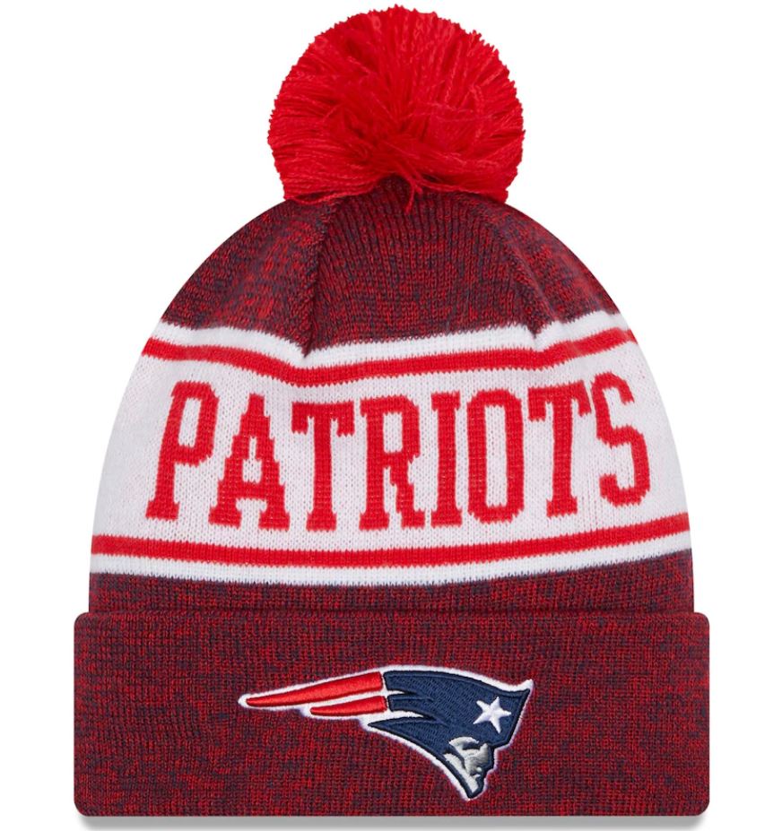 New England Patriots Youth Pom Knit Hat - Dynasty Sports & Framing 