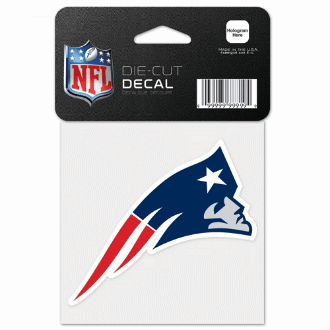 New England Patriots NFL Football 4" x 4" Decal - Dynasty Sports & Framing 