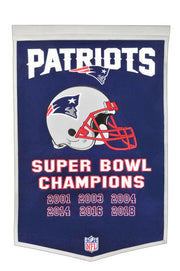 New England Patriots NFL Super Bowl Dynasty Banner - Dynasty Sports & Framing 