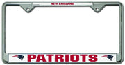 New England Patriots NFL Football Chrome License Plate Frame - Dynasty Sports & Framing 