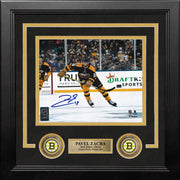 Pavel Zacha 2023 Winter Classic Action Boston Bruins Autographed Framed Hockey Photo - Dynasty Sports & Framing 