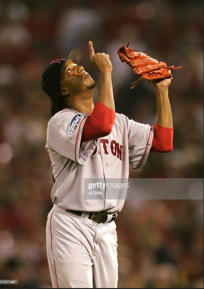 Pedro Martinez Sky Point 2004 World Series Boston Red Sox Photo - Dynasty Sports & Framing 