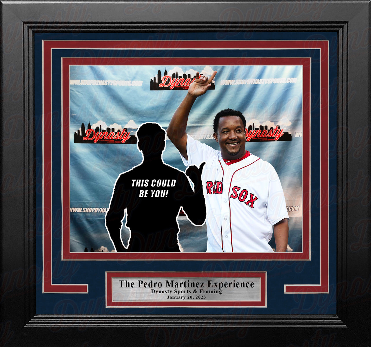 Pedro Martinez Boston Red Sox Photo-Op Frame Kit with Commemorative Nameplate - Dynasty Sports & Framing 