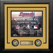 NHL Hockey Photo Picture Frame Kit - Pittsburgh Penguins (Yellow Matting, Black Trim) - Dynasty Sports & Framing 