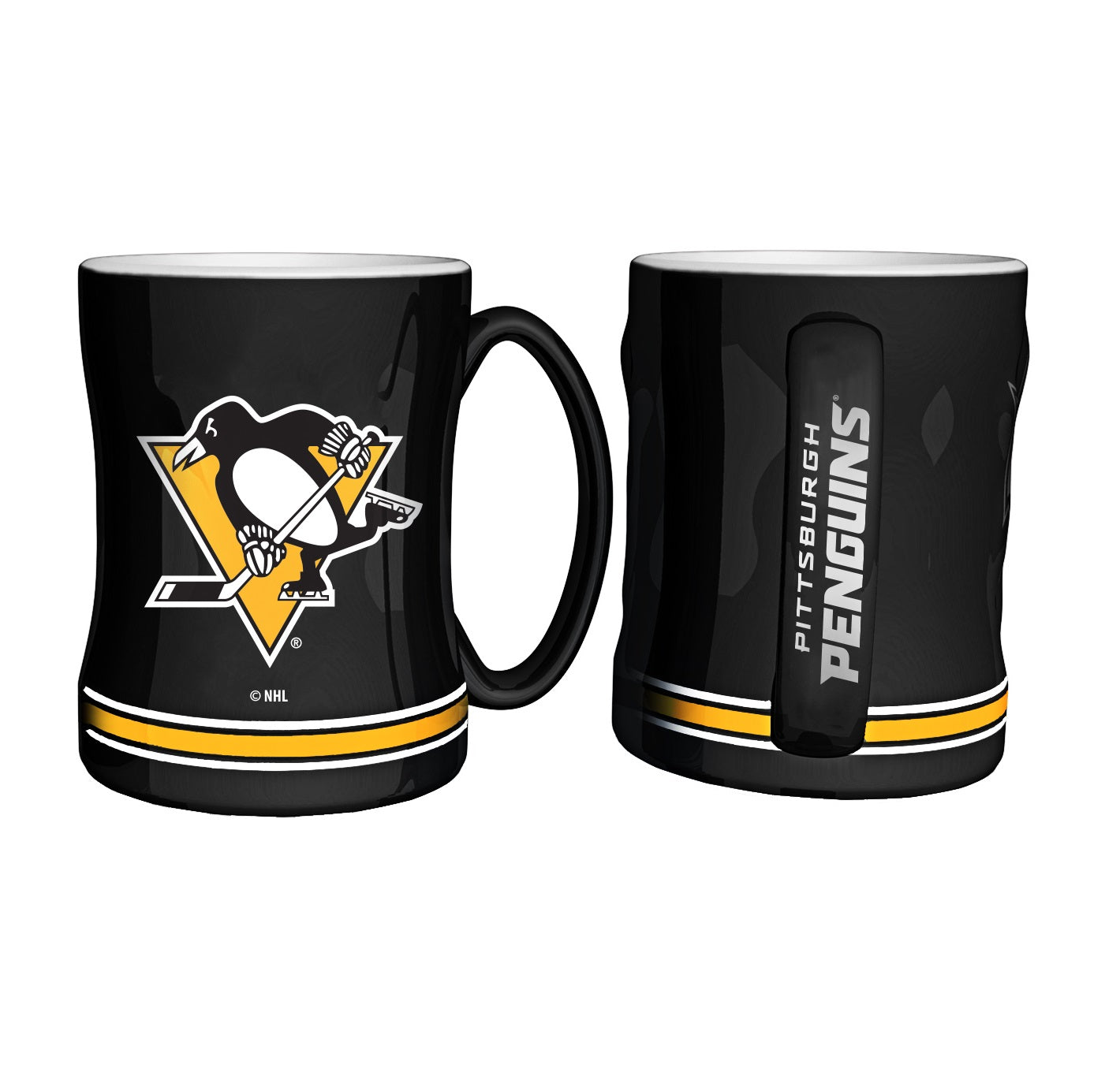 Pittsburgh Penguins NHL Hockey Logo Relief 14 oz. Mug - Dynasty Sports & Framing 