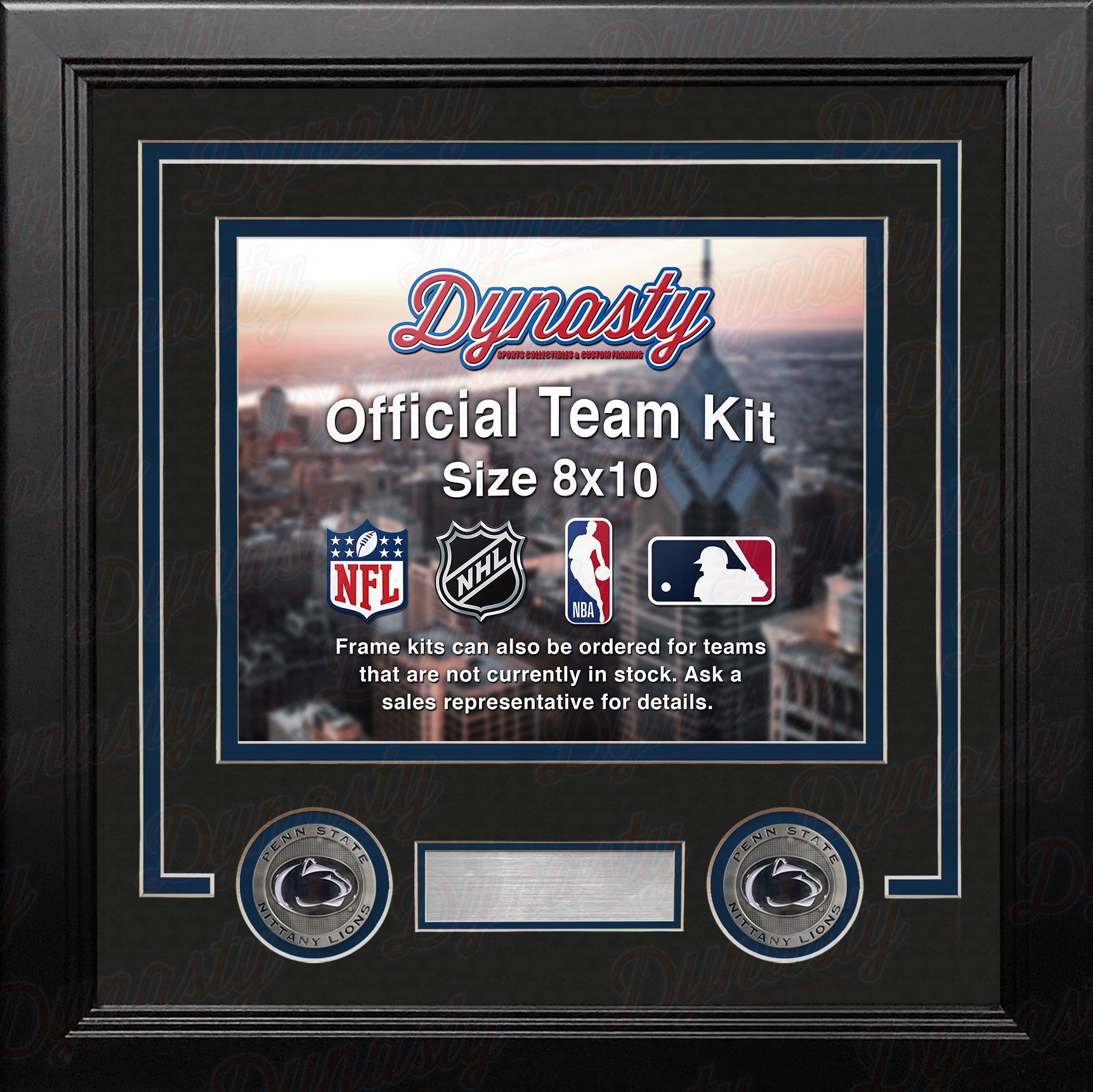 Penn State Nittany Lions Custom NCAA College 8x10 Picture Frame Kit (Multiple Colors) - Dynasty Sports & Framing 