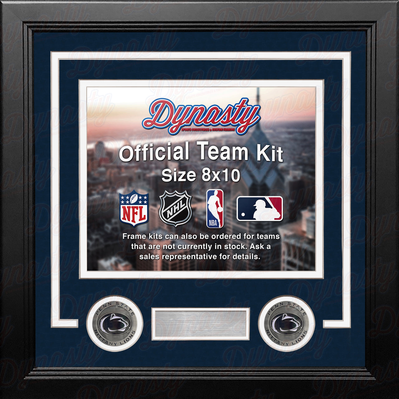 Penn State Nittany Lions Custom NCAA College 8x10 Picture Frame Kit (Multiple Colors) - Dynasty Sports & Framing