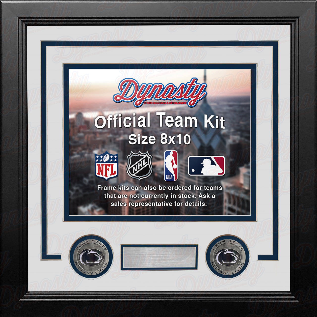 Penn State Nittany Lions Custom NCAA College 8x10 Picture Frame Kit (Multiple Colors) - Dynasty Sports & Framing