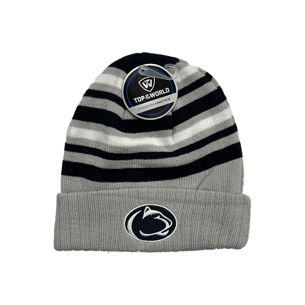 Penn State Nittany Lions Multi Striped Essentials Top of the Worlds Knit Beanie - Dynasty Sports & Framing 