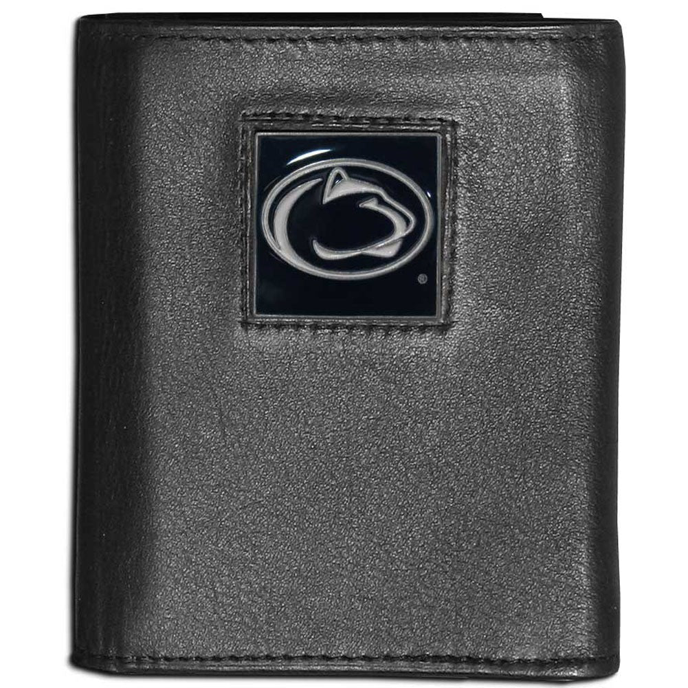 Penn State Nittany Lions FineGrain Leather Tri-Fold Wallet - Dynasty Sports & Framing 