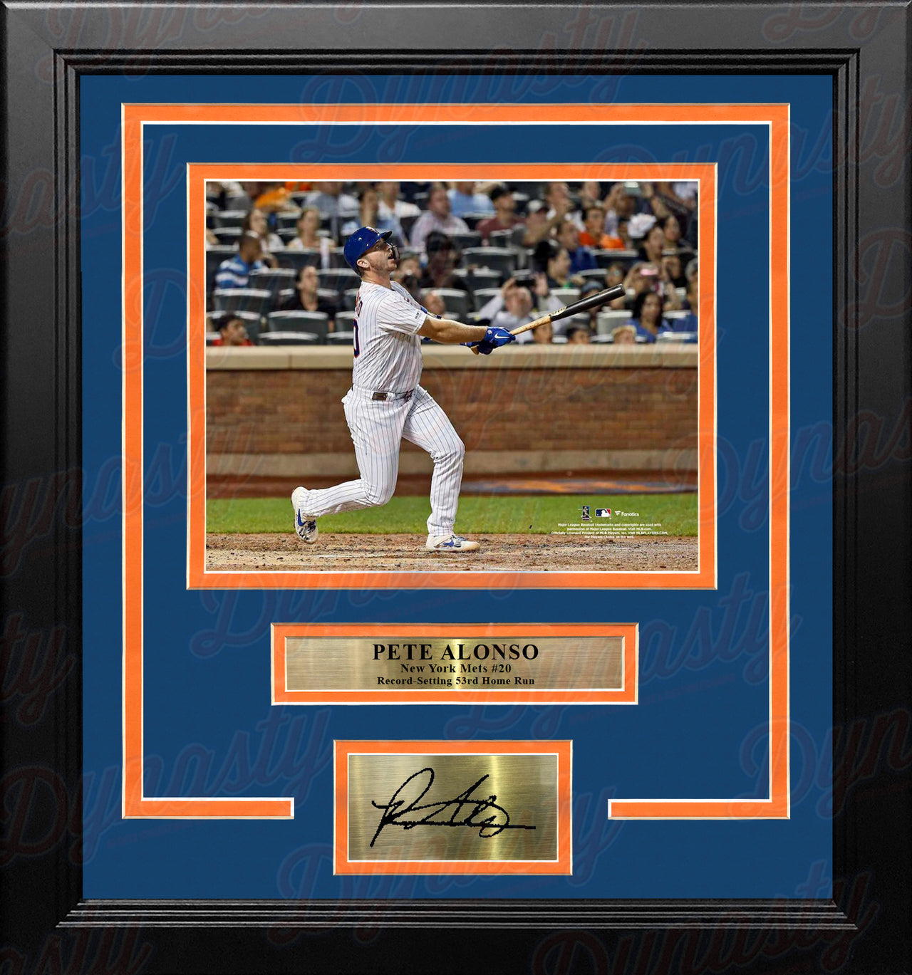 Pete Alonso Record-Breaking Home Run New York Mets 8" x 10" Framed Photo with Engraved Autograph - Dynasty Sports & Framing 