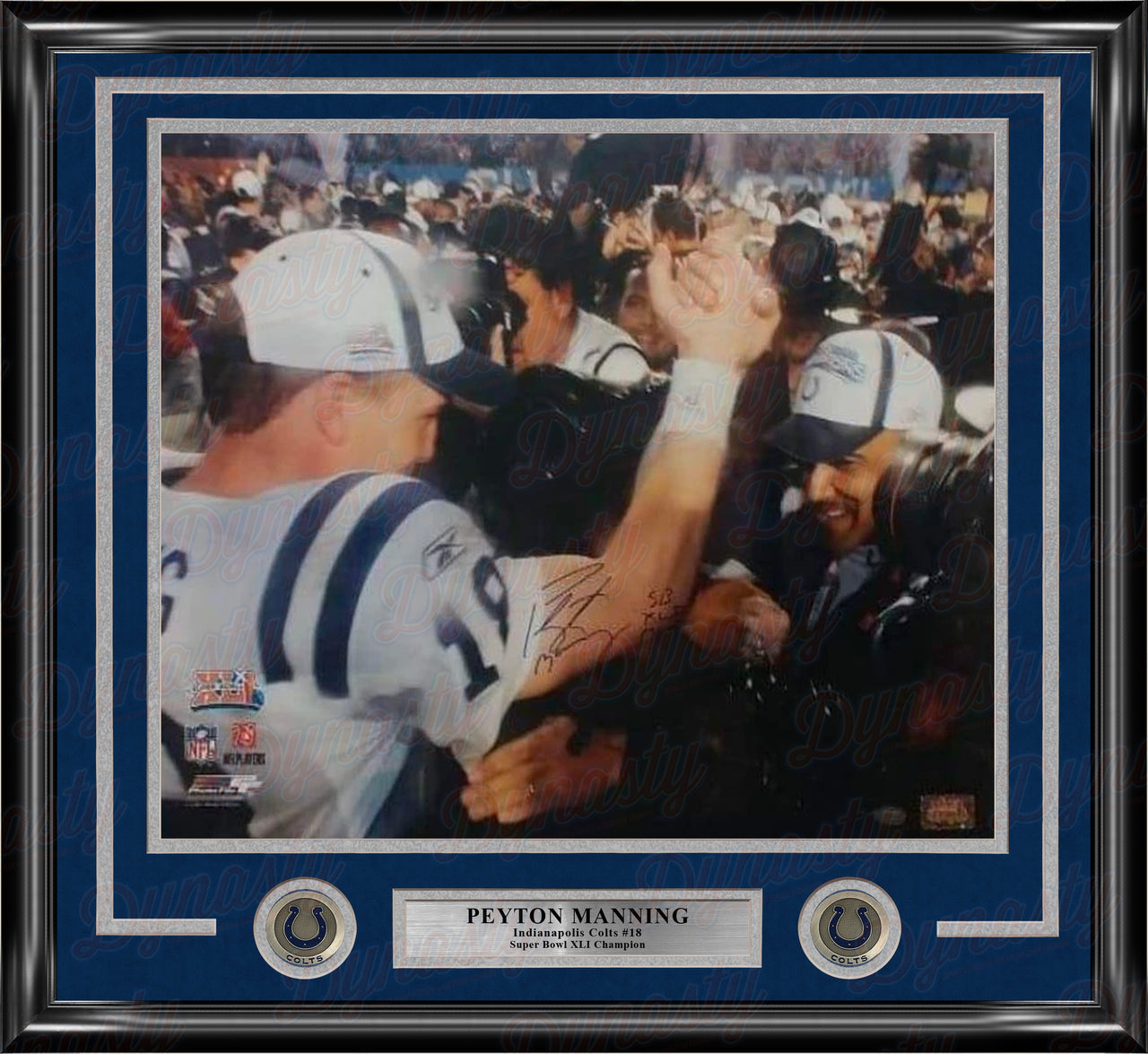 Peyton Manning Indianapolis Colts Autographed Super Bowl XLI 16x20 Framed Photo - Dynasty Sports & Framing 