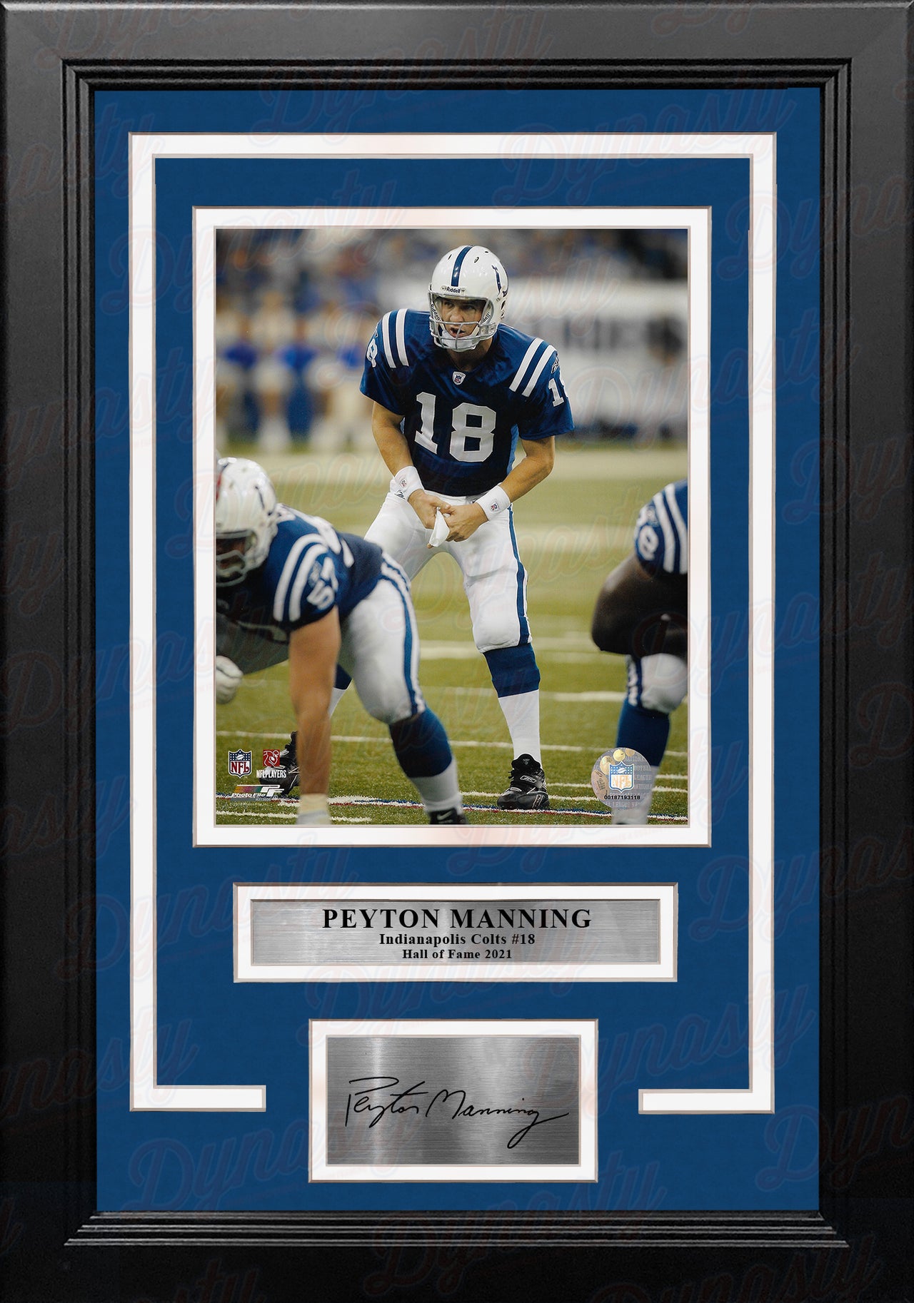 Peyton Manning Under Center Indianapolis Colts 8x10 Framed Football Photo with Engraved Autograph - Dynasty Sports & Framing 