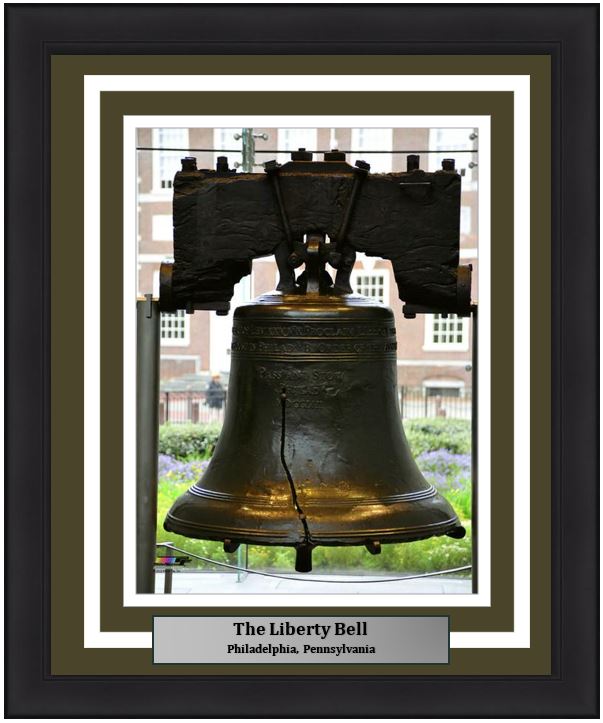 The Liberty Bell in Philadelphia 8" x 10" Framed and Matted Landmark Photo - Dynasty Sports & Framing 