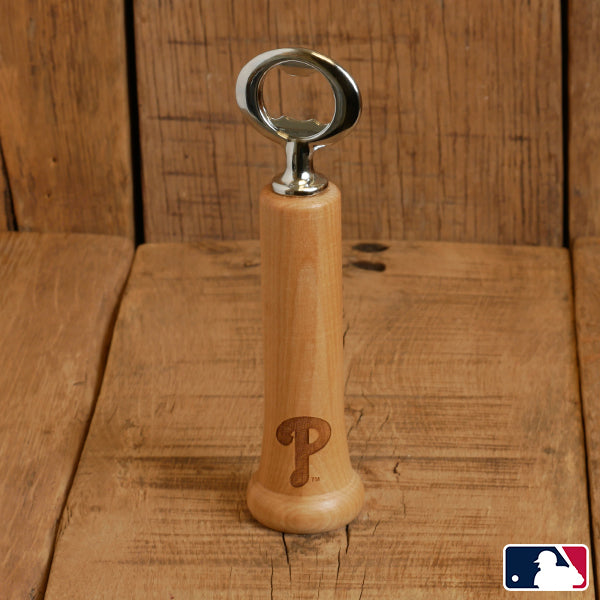Philadelphia Phillies Wood Bat Bottle Opener - Dynasty Sports & Framing 