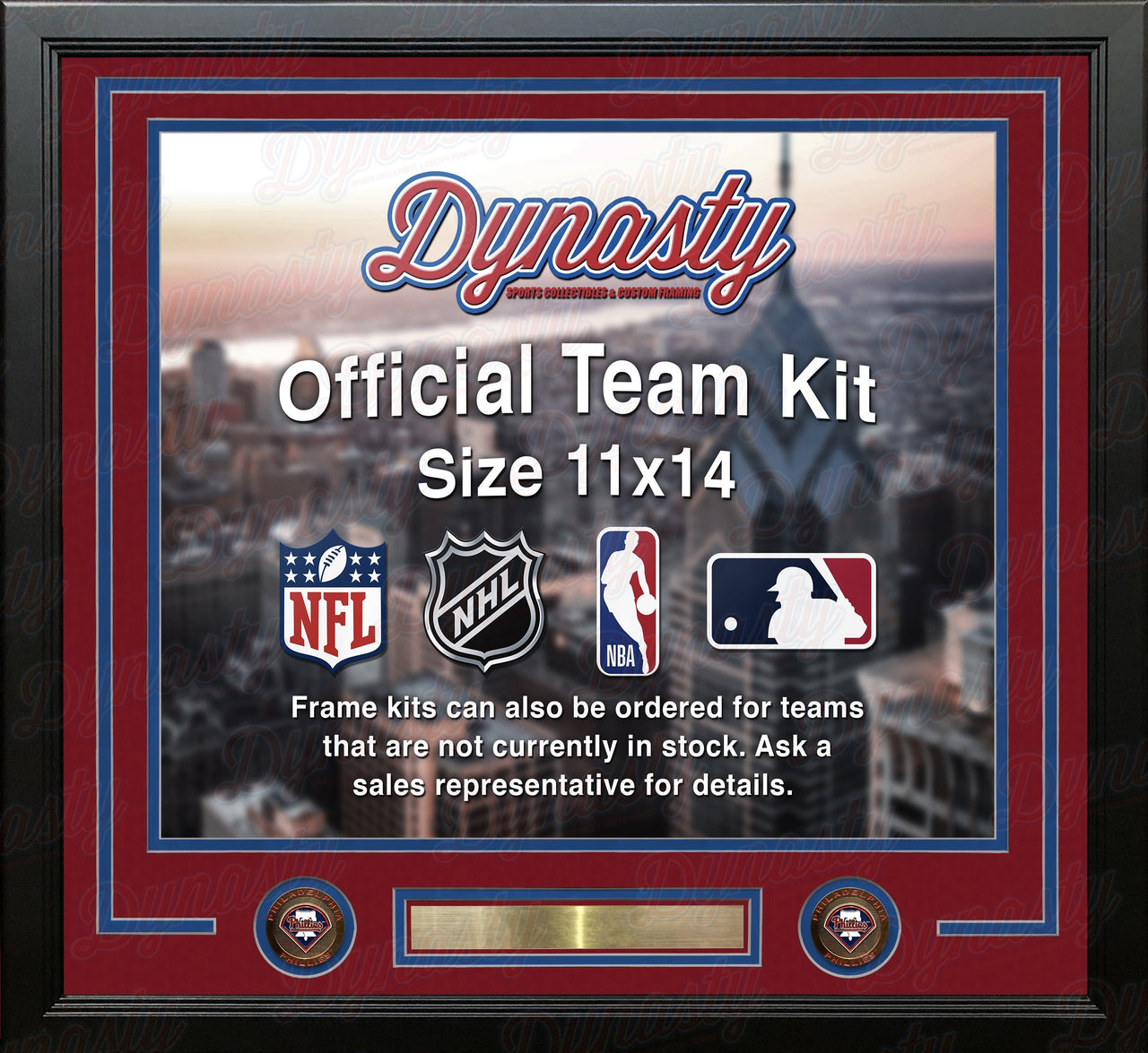 Philadelphia Phillies Custom MLB Baseball 11x14 Picture Frame Kit - Dynasty Sports & Framing 