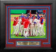 Philadelphia Phillies 2022 National League Champions Celebration 8" x 10" Framed Baseball Photo - Dynasty Sports & Framing 
