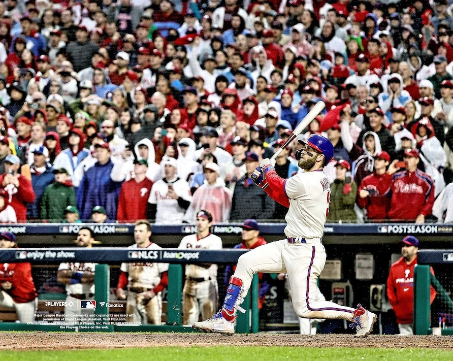 Bryce Harper 2022 NLCS Game 5 Home Run Philadelphia Phillies 8" x 10" Baseball Photo - Dynasty Sports & Framing