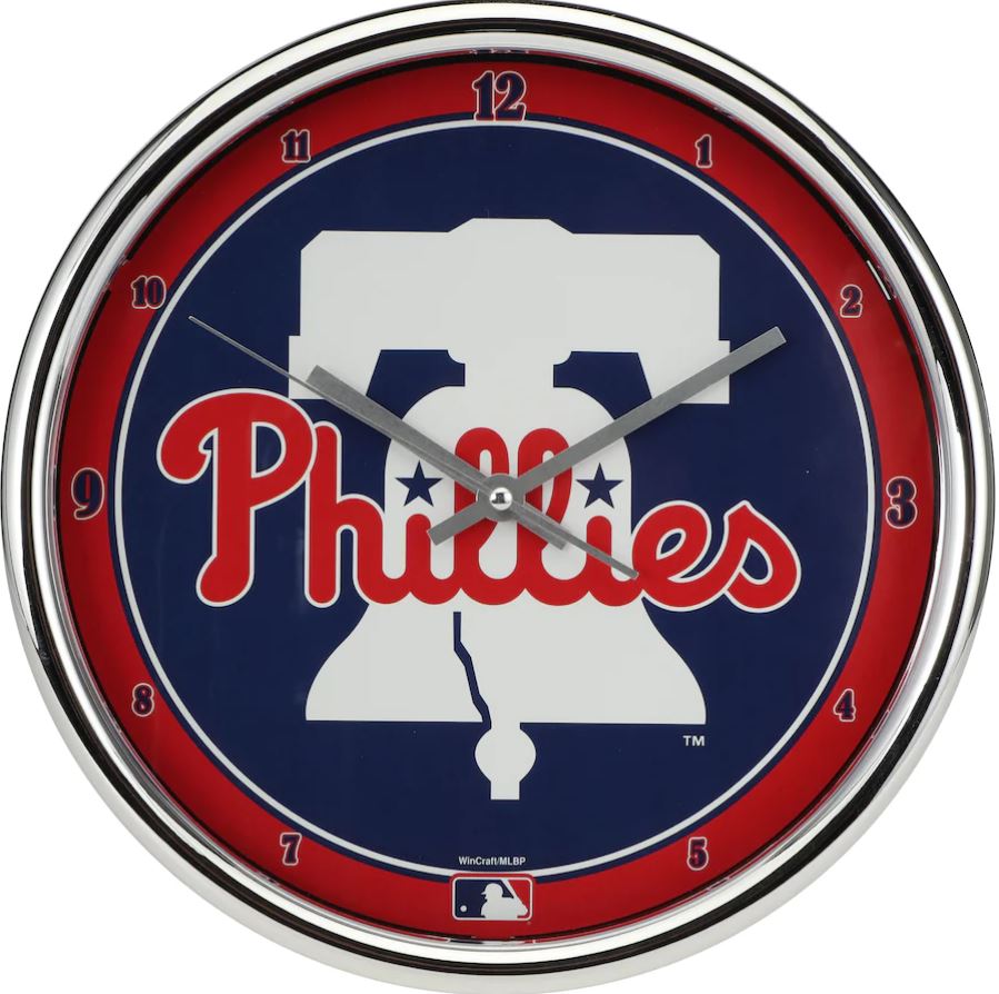 Philadelphia Phillies Round Chrome Clock - Dynasty Sports & Framing 