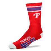 Philadelphia Phillies Men's 4 Stripe Deuce Socks - Dynasty Sports & Framing 