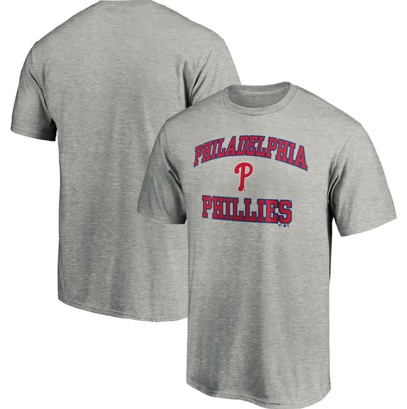 Philadelphia Phillies Heart & Soul Heathered Gray T-Shirt - Dynasty Sports & Framing 