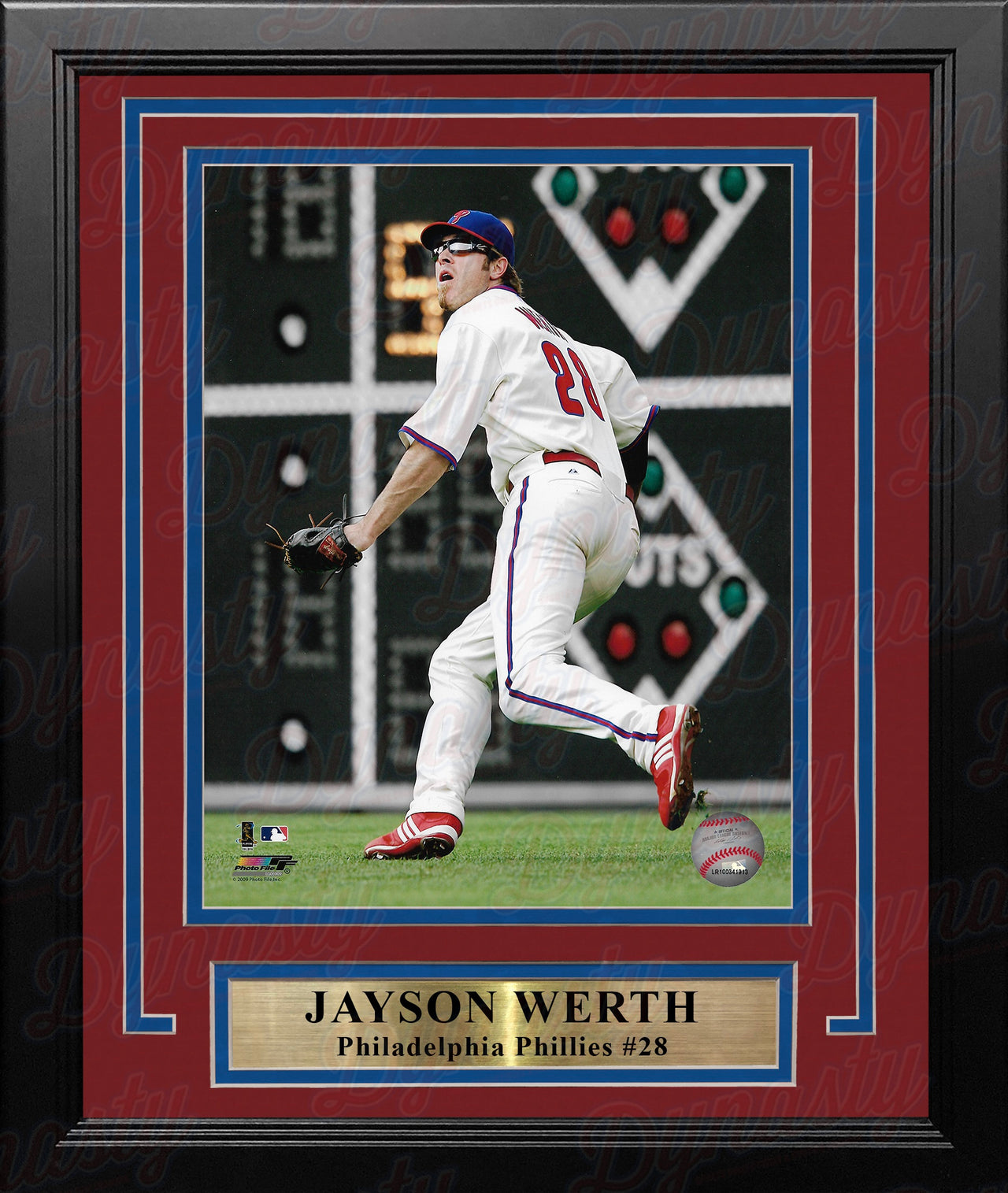 Jayson Werth in Action Philadelphia Phillies 8" x 10" Framed Baseball Photo - Dynasty Sports & Framing 