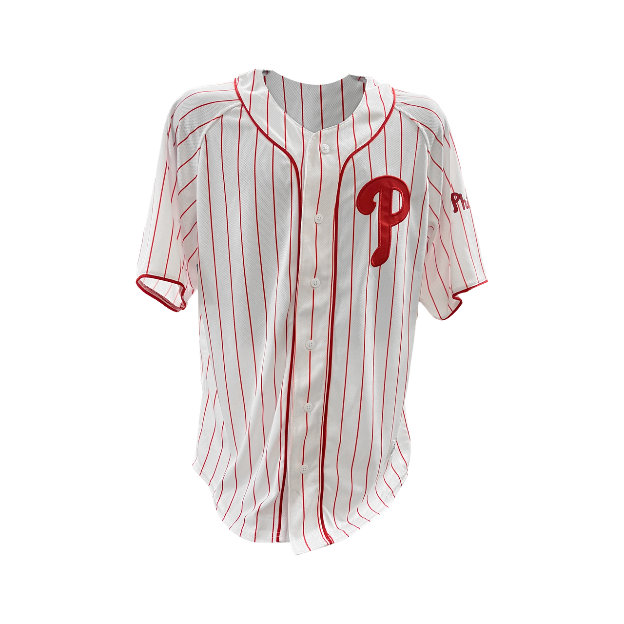 Philadelphia Phillies Pinstripe Logo Baseball Jersey - Dynasty Sports & Framing 