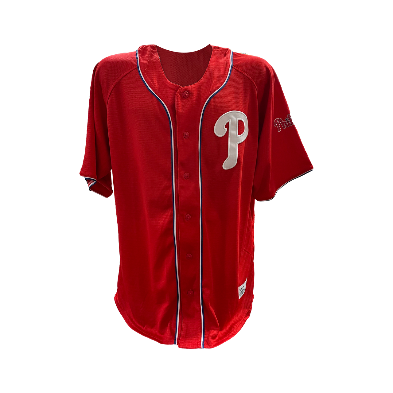 Philadelphia Phillies Red Logo Baseball Jersey - Dynasty Sports & Framing 