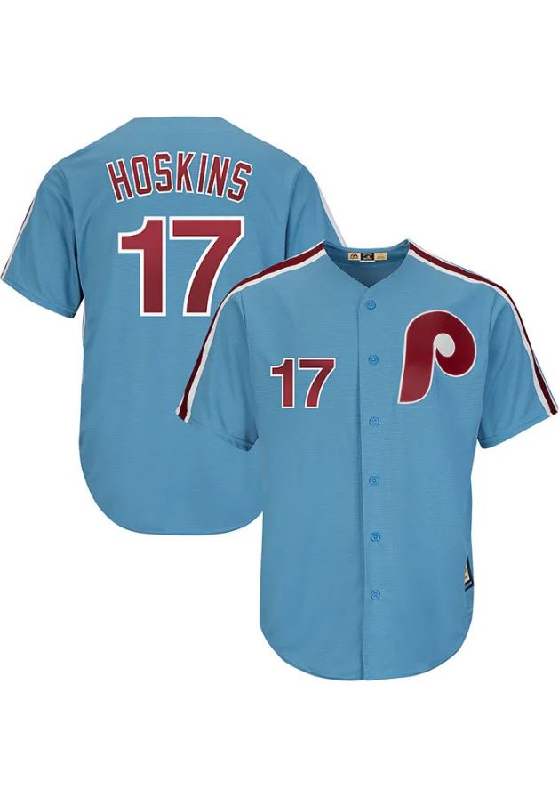 Rhys Hoskins Philadelphia Phillies Powder Blue Baseball Jersey - Dynasty Sports & Framing 