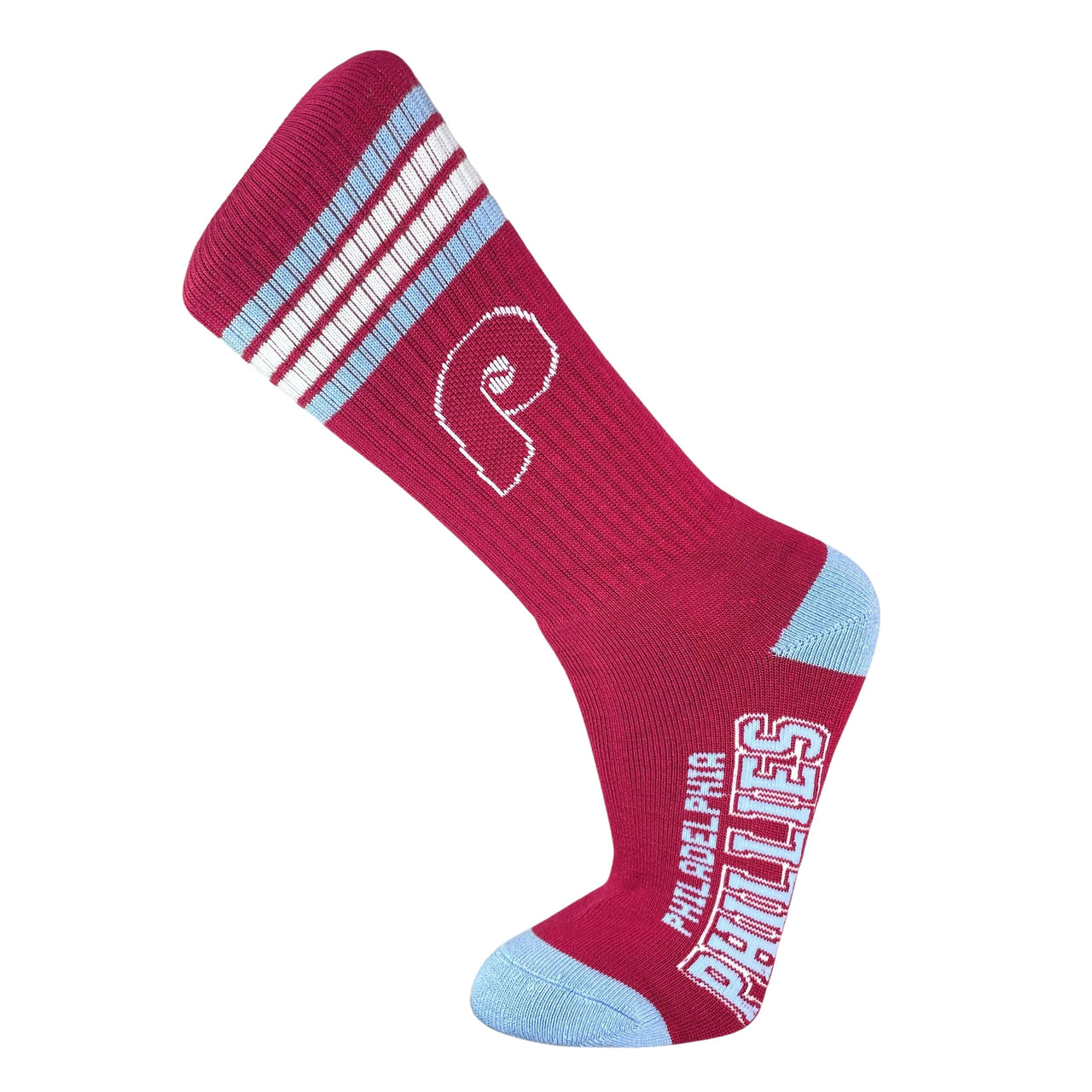 Philadelphia Phillies Men's Throwback 4 Stripe Deuce Socks - Dynasty Sports & Framing 