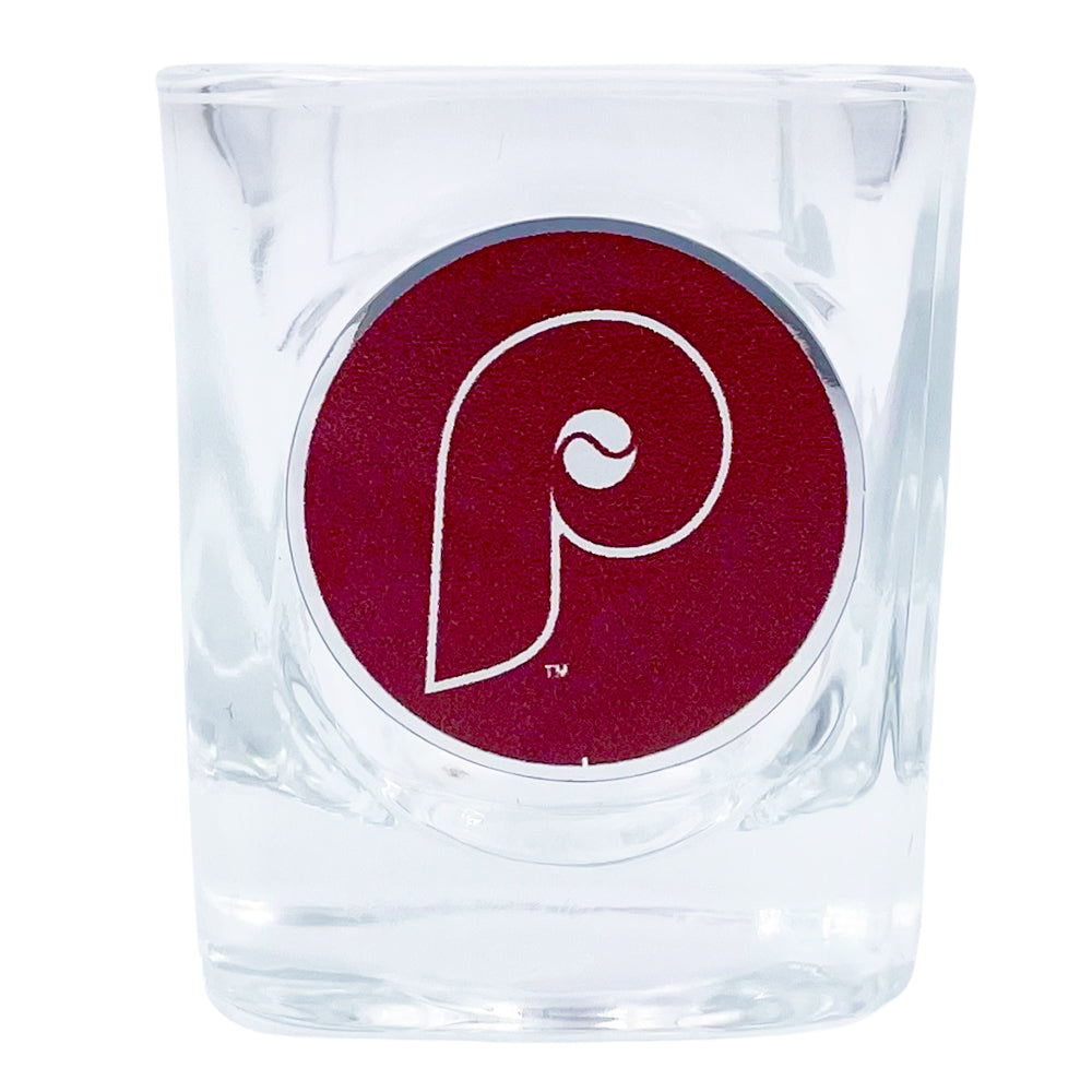Philadelphia Phillies Throwback Square Shot Glass - Dynasty Sports & Framing 