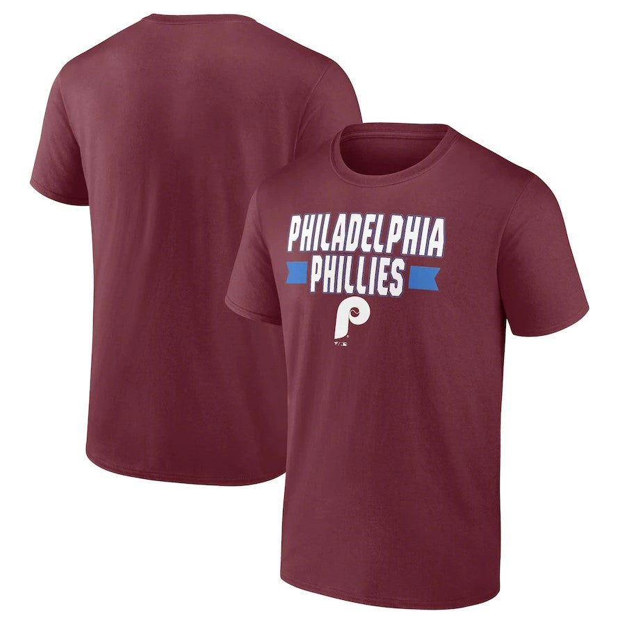 Philadelphia Phillies Close Victory T-Shirt - Burgundy - Dynasty Sports & Framing 