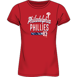 Philadelphia Phillies Women's Cotton Wordmark T-Shirt - Dynasty Sports & Framing 