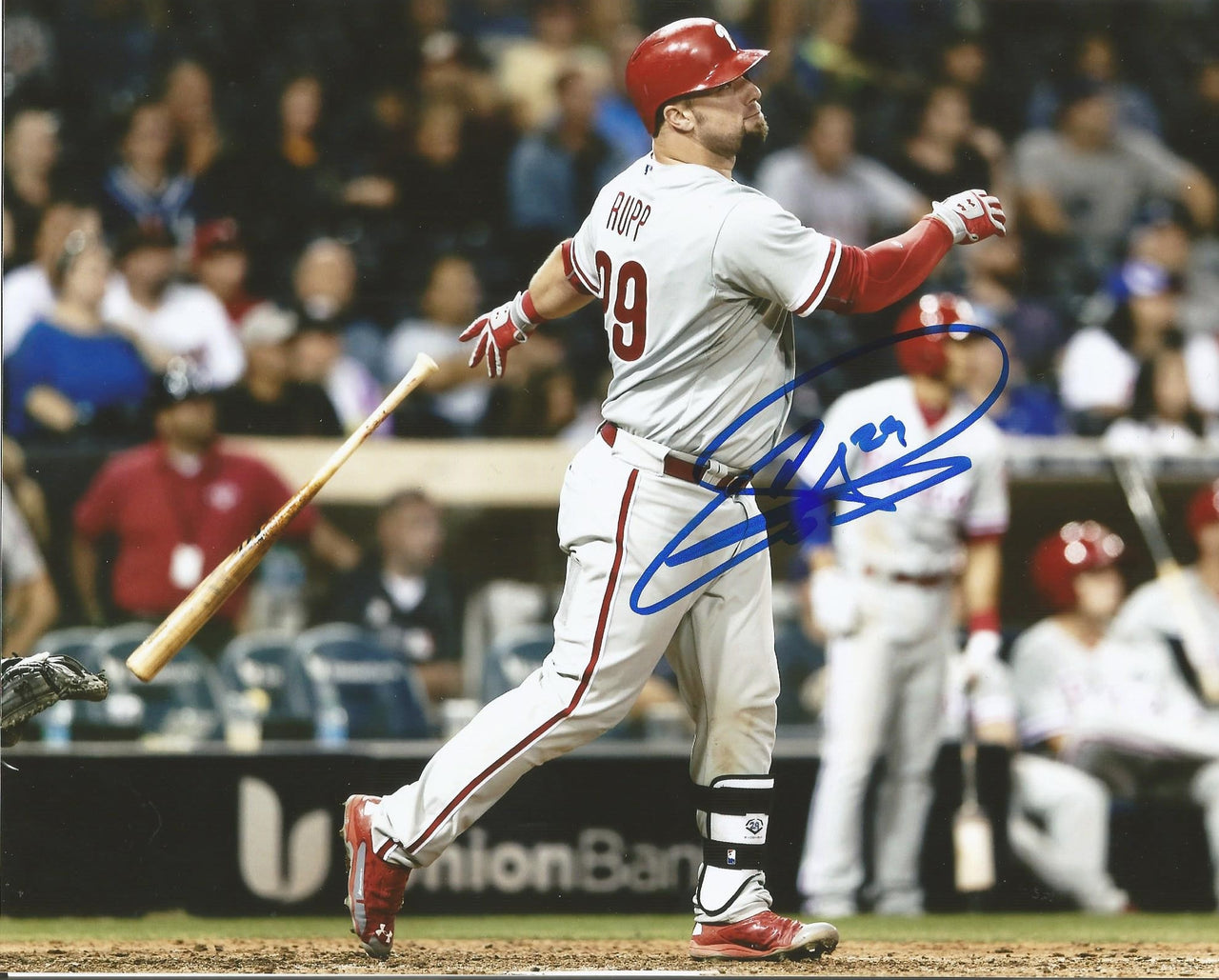 Cameron Rupp Swing Autographed Philadelphia Phillies Baseball Photo - Dynasty Sports & Framing