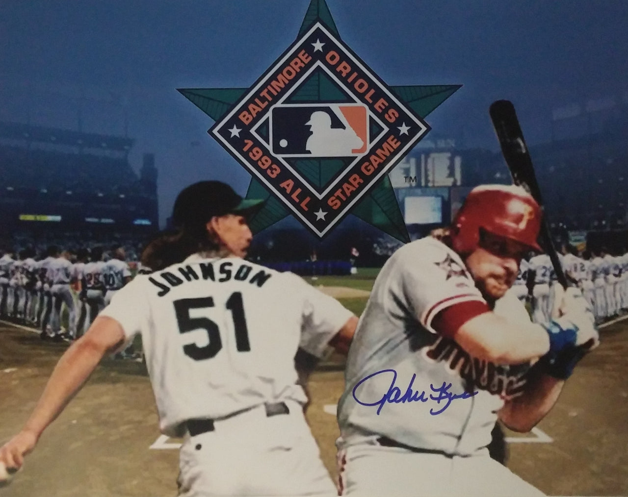John Kruk 1993 All-Star Collage Autographed Philadelphia Phillies 11" x 14" Baseball Photo - Dynasty Sports & Framing 