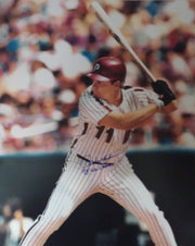 John Kruk Autographed Philadelphia Phillies Throwback 16" x 20" Baseball Photo w/ '93 NL Champs' Inscription - Dynasty Sports & Framing 