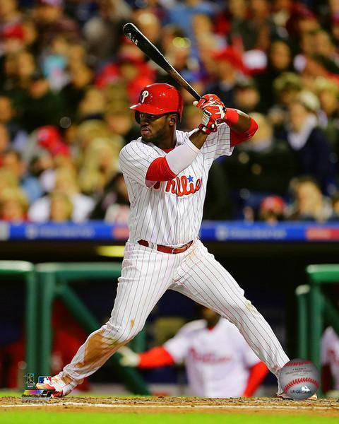 Odubel Herrera Philadelphia Phillies At-Bat MLB Baseball Photo - Dynasty Sports & Framing 