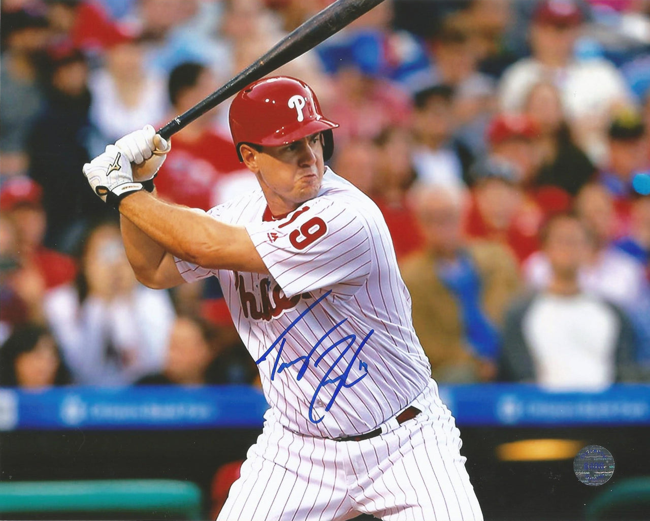 Tommy Joseph At-Bat Autographed Philadelphia Phillies Baseball Photo - Dynasty Sports & Framing