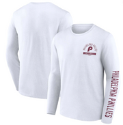 Philadelphia Phillies Long Sleeve Press Box Throwback Shirt - Dynasty Sports & Framing 