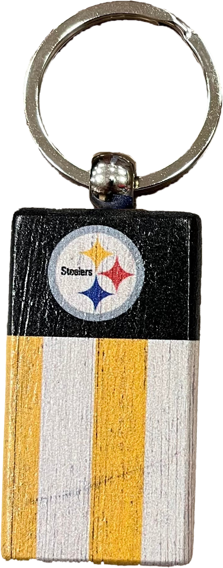 Pittsburgh Steelers Rectangle Flag Keychain - Dynasty Sports & Framing 