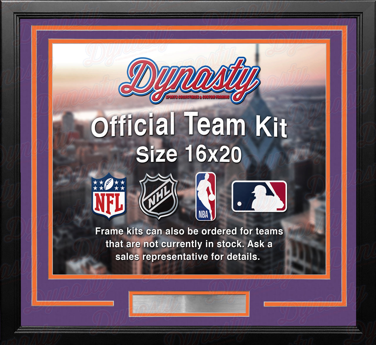 Phoenix Suns Custom NBA Basketball 16x20 Picture Frame Kit (Multiple Colors) - Dynasty Sports & Framing 