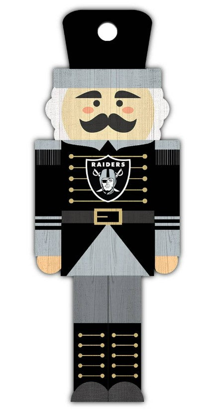 Las Vegas Raiders Wood Nutcracker Ornament - Dynasty Sports & Framing 